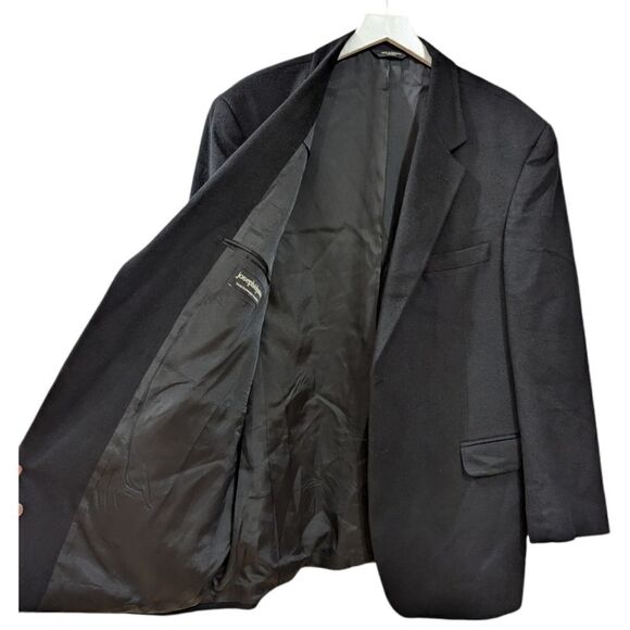 Bloomingdale's Joseph & Lyman 100% Cashmere Two button Blazer in Black Size 46R - Picture 3 of 7